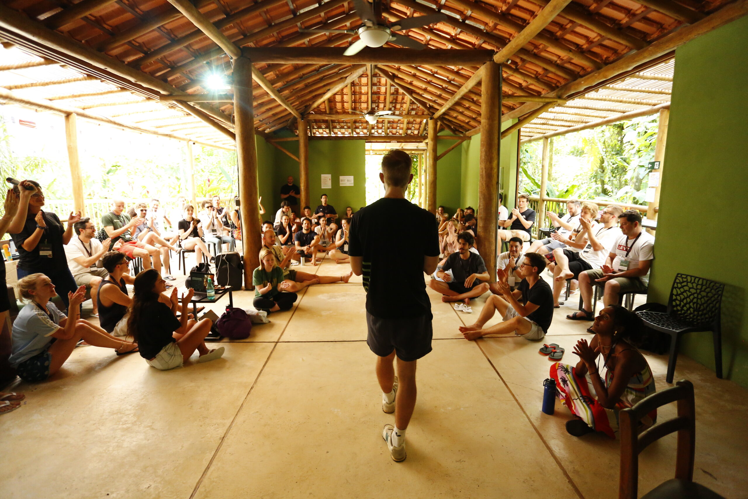 Leadership session at a remote-first company offsite